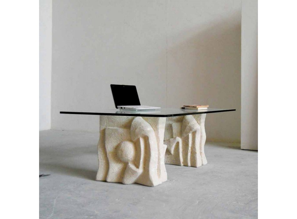 Tavolinë kafeje e dhomës së jetesës bashkëkohore dhe kristali Priamo-S Viadurini