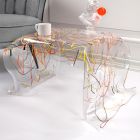 Tavolinë kafeje me pleksiglas të mbështjellë me dorë Prodhuar në Itali - Pippo Viadurini