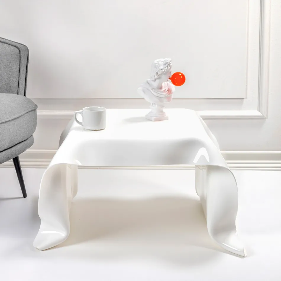 Tavolinë kafeje me pleksiglas të mbështjellë me dorë Prodhuar në Itali - Pippo Viadurini