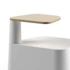 Tavolinë Kafeje nga Polietileni dhe Druri Mështeknë Prodhuar në Itali - Clio Viadurini