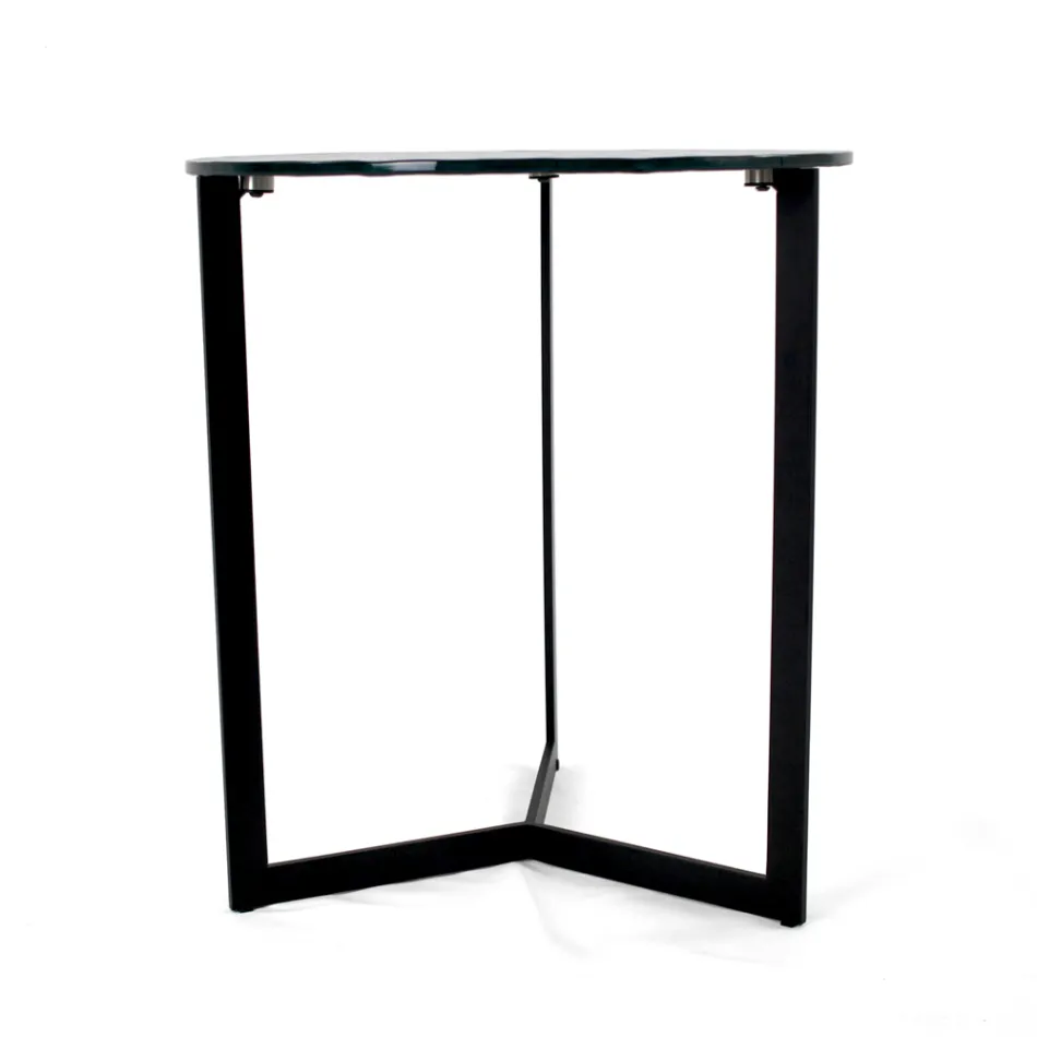 Tavolinë kafeje xhami me bazë çeliku Prodhuar në Itali - Aspira Viadurini