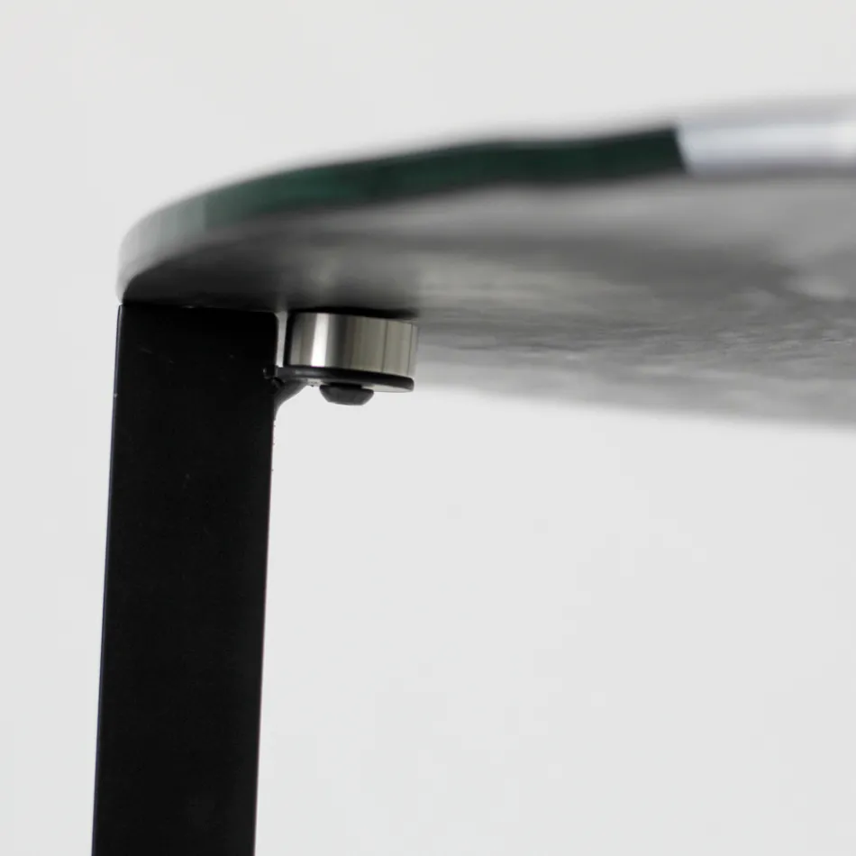 Tavolinë kafeje xhami me bazë çeliku Prodhuar në Itali - Aspira Viadurini