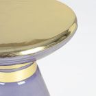 Tavolinë kafeje me xham dhe çeliku elegant të veshur me tunxh - Torige Viadurini