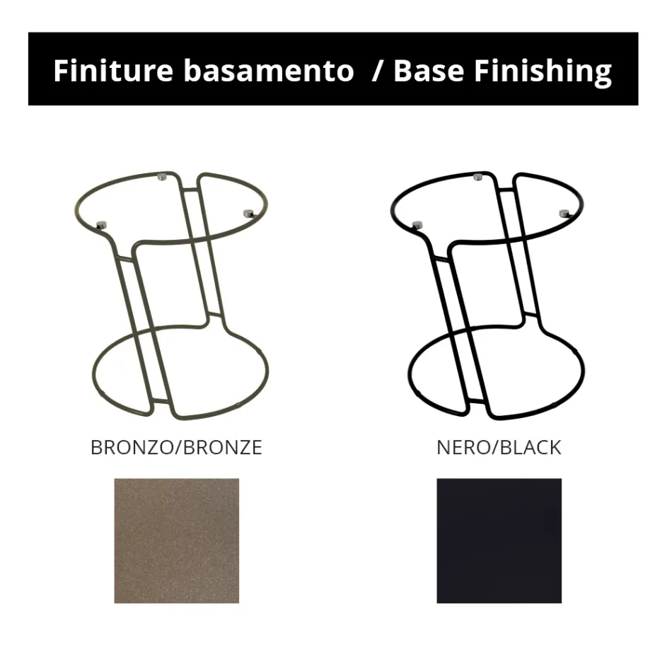 Tavolinë kafeje xhami dhe bazë të rrumbullakët Prodhuar në Itali - Tullia Viadurini