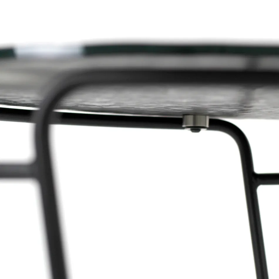 Tavolinë kafeje xhami dhe bazë të rrumbullakët Prodhuar në Itali - Tullia Viadurini