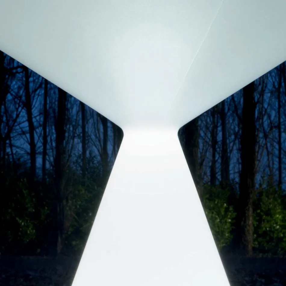 Tavolinë kafeje e ndritshme me mbulesë polietileni të bardhë - akute Viadurini