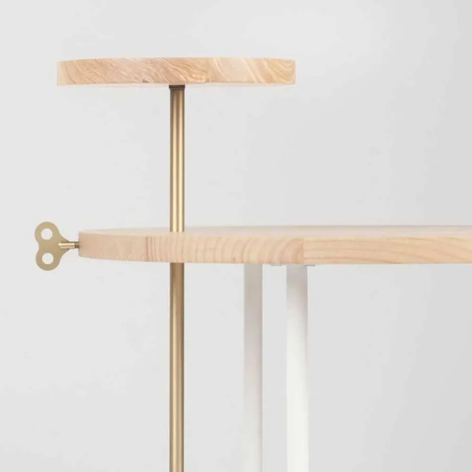 Tavolinë kafeje moderne me majë hiri të rrumbullakët prodhuar në Itali - Velino Viadurini