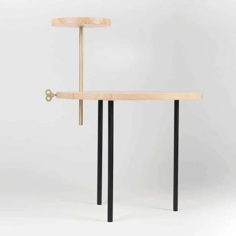 Tavolinë kafeje moderne me majë hiri të rrumbullakët prodhuar në Itali - Velino Viadurini