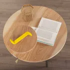 Tavolinë kafeje moderne me majë hiri të rrumbullakët prodhuar në Itali - Velino Viadurini