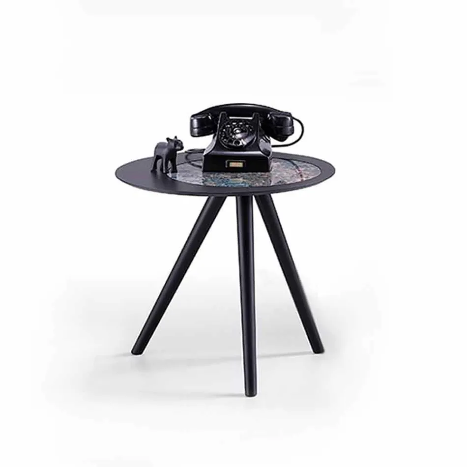 Tavolinë kafeje moderne me majë të rrumbullakët në Gres Prodhuar në Itali - Stuttgart Viadurini