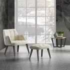 Tavolinë Kafeje Moderne në Gres dhe Druri i Ahut Prodhuar në Itali - Titanik Viadurini