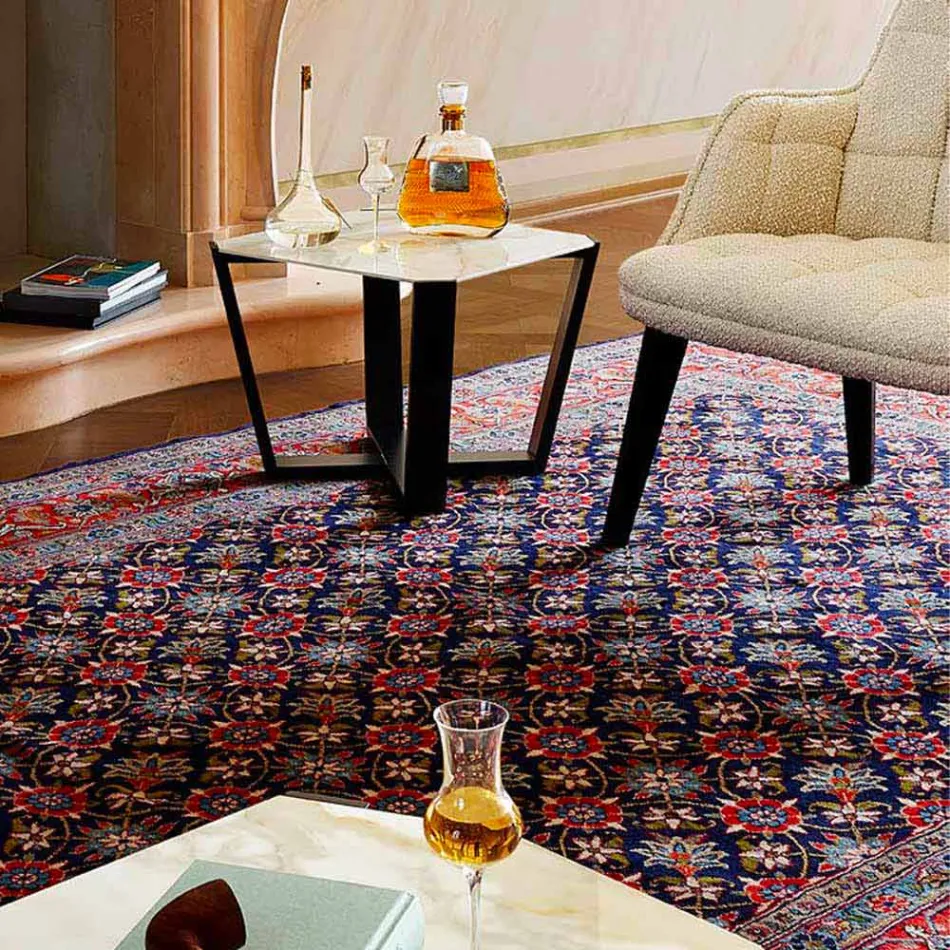 Tavolinë Kafeje Moderne në Gres dhe Druri i Ahut Prodhuar në Itali - Titanik Viadurini