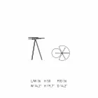 Tavolinë Kafeje Moderne në Dizajn me Fletë me Ngjyra të Origjinës - Mollëkuqe Viadurini