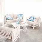 Tavolinë kafeje Moderne Homemotion në Degët e Zbardhura të Tikut - Bambo Viadurini