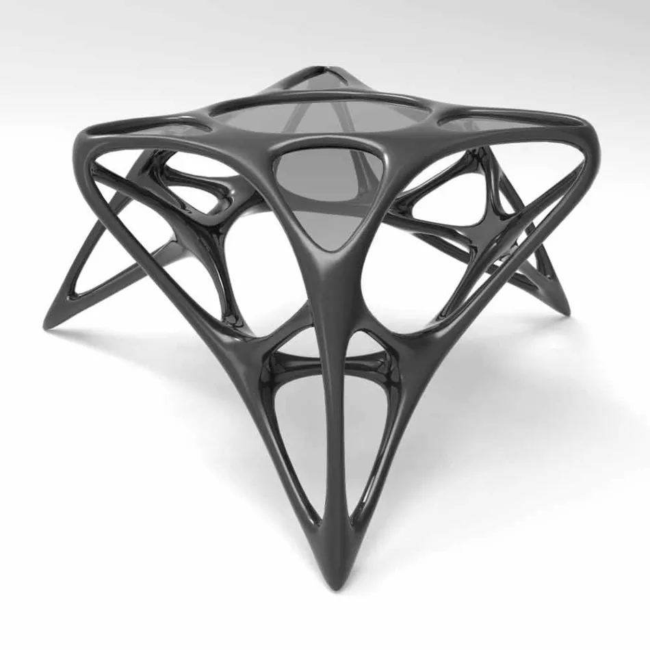 Salla e jetesës moderne e qelqit të kafesë dhe Tabela Lunar Adamantx® Lunar # 2 Viadurini