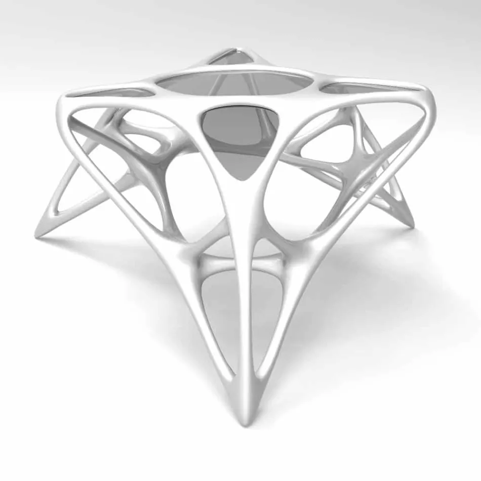 Salla e jetesës moderne e qelqit të kafesë dhe Tabela Lunar Adamantx® Lunar # 2 Viadurini