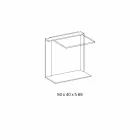 Tabela kafeje moderne metalike dhe e qelqtë ose e pastër e bërë në Itali - Teilor Viadurini