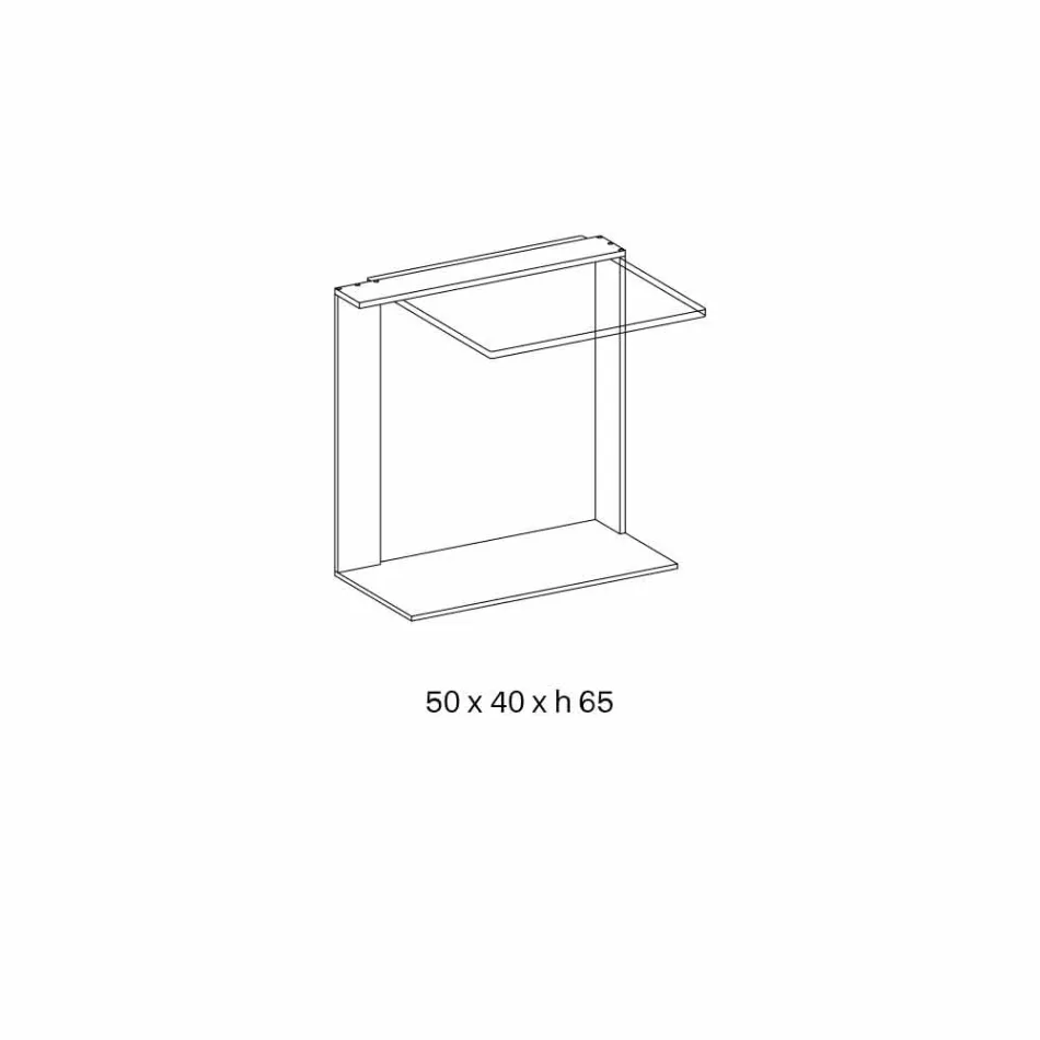 Tabela kafeje moderne metalike dhe e qelqtë ose e pastër e bërë në Itali - Teilor Viadurini