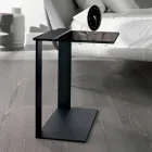 Tabela kafeje moderne metalike dhe e qelqtë ose e pastër e bërë në Itali - Teilor Viadurini