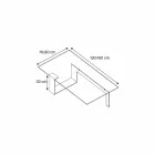 Tabela moderne e kafesë me bazë të qelqit të tymosur dhe baza metalike e bërë në Itali - Scoby Viadurini
