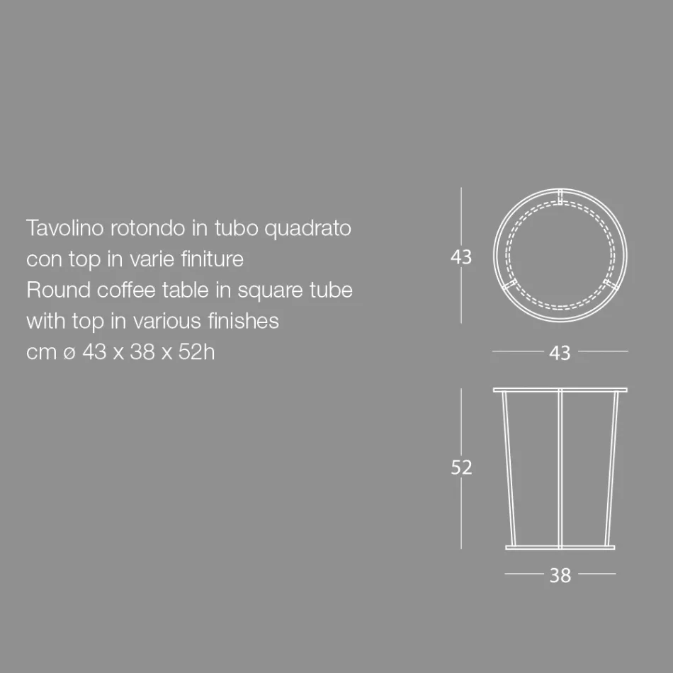 Tavolinë e rrumbullakët moderne me metal dhe mermer me cilësi të lartë - Raphael Viadurini