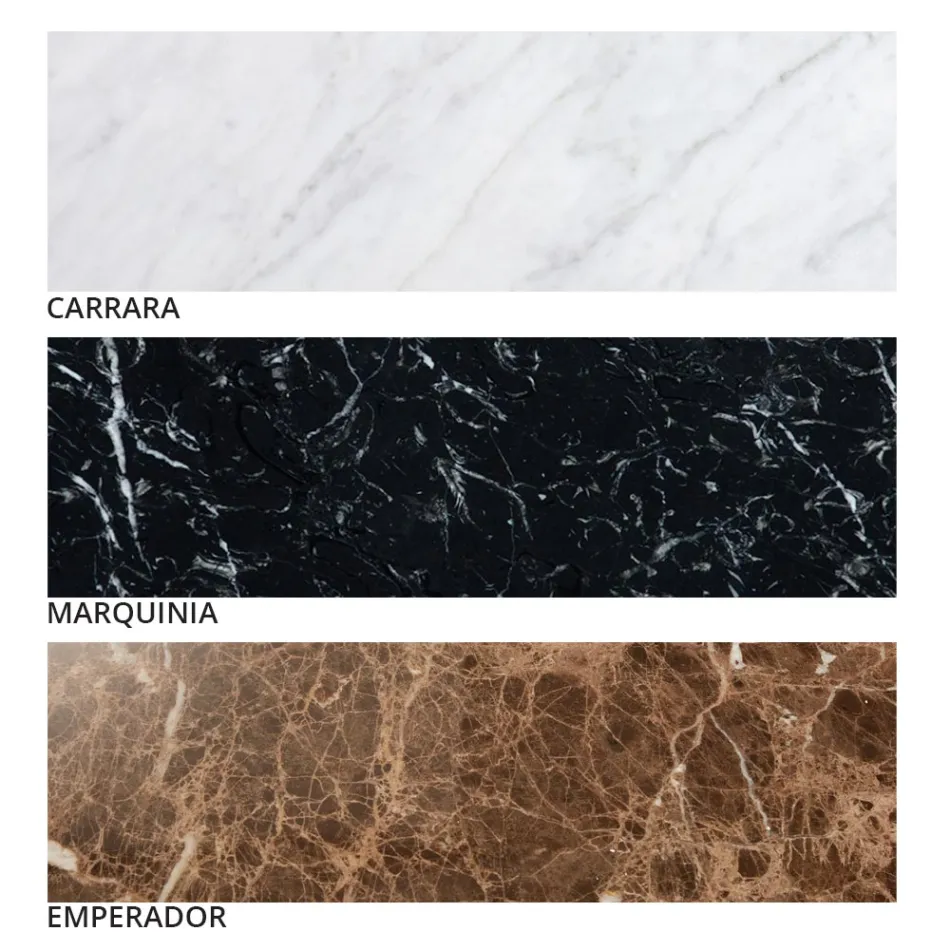 Tavolinë e rrumbullakët moderne me metal dhe mermer me cilësi të lartë - Raphael Viadurini