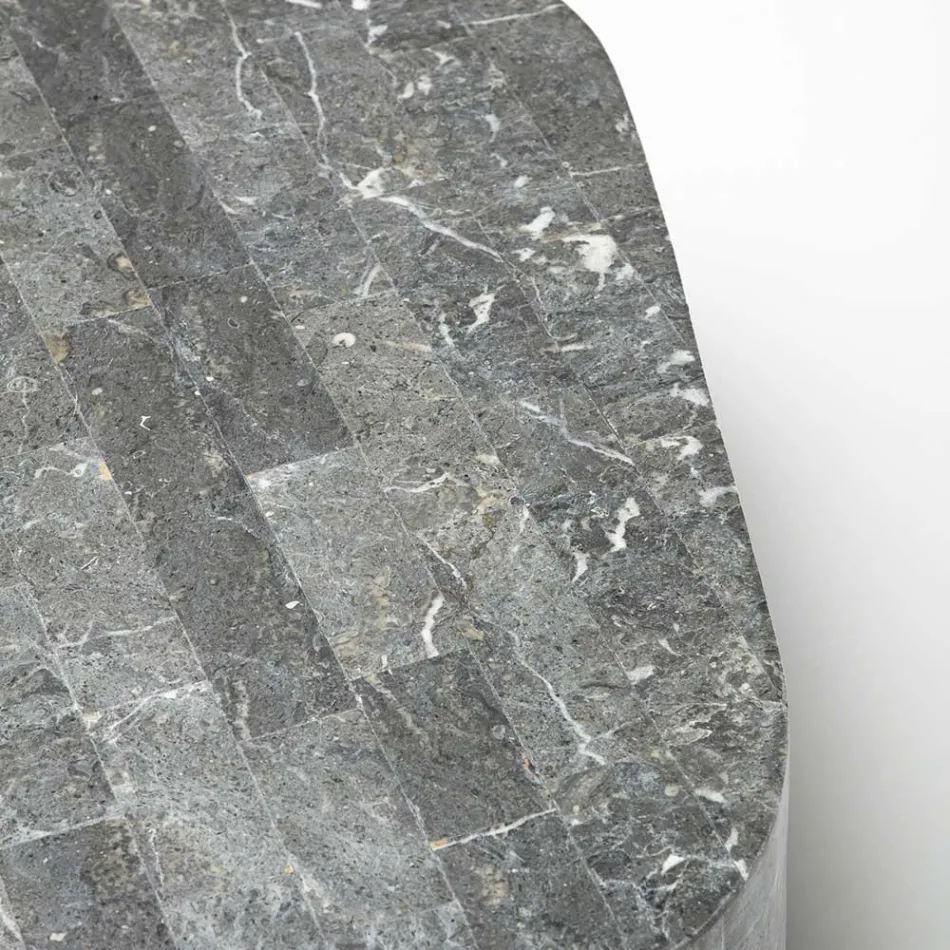 Tavolinë kafeje moderne në formë guri fosil - Bowie Viadurini