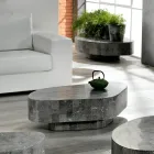 Tavolinë kafeje moderne në formë guri fosil - Bowie Viadurini