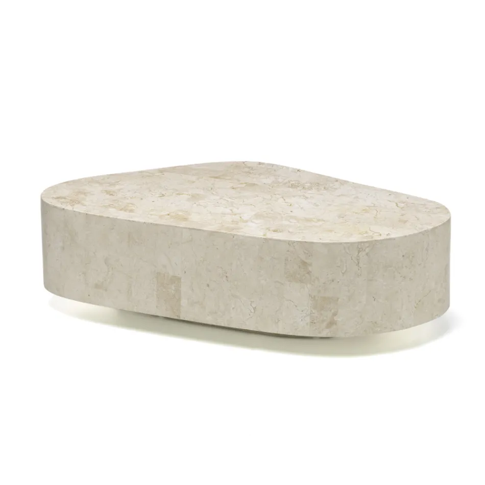 Tavolinë kafeje moderne në formë guri fosil - Bowie Viadurini