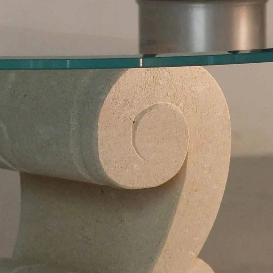 Dhomë lisi i errët me xham dhe kristal dizajni Aracne-S Viadurini