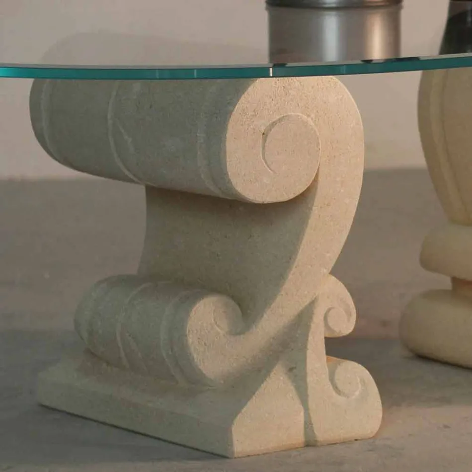 Dhomë lisi i errët me xham dhe kristal dizajni Aracne-S Viadurini