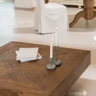 Tavolinë kafeje katrore në dru tropikal të ricikluar - rrëshqitje Viadurini