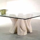 Tabel kafeje Petri dhe tavolinë kafeje kristal, dizajn modern Kos Viadurini