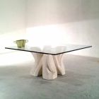 Tabel kafeje Petri dhe tavolinë kafeje kristal, dizajn modern Kos Viadurini