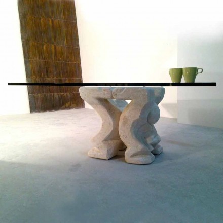Tabela kafeje bashkëkohore në dysheme dhe kristali i dizajnit Medusa-S Viadurini