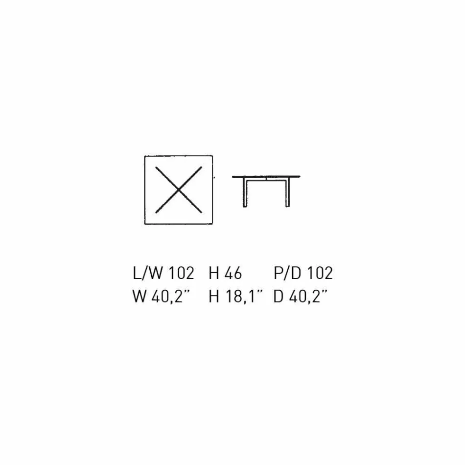 Tavolinë kafeje e qelqit të zbutur, e prodhuar në Itali - Madrid Viadurini