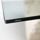 Tavolinë kafeje drejtkëndëshe me bazë guri fosil të bardhë - Gardenia Viadurini