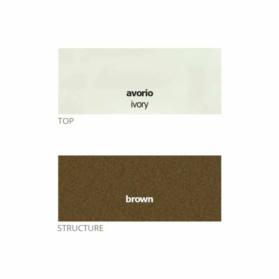 Tavolinë kafeje e rrumbullakët me majë kristali të prodhuar në Itali - Indio Viadurini