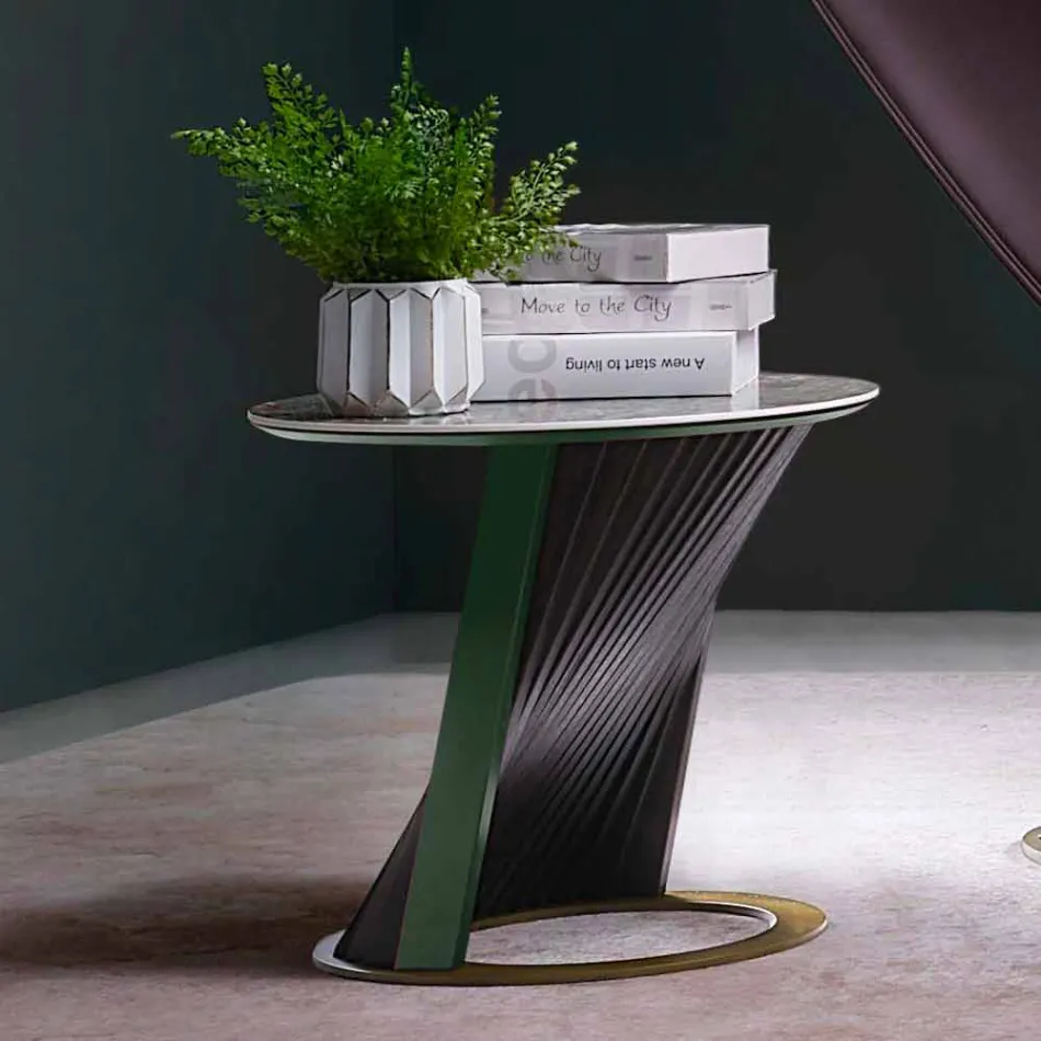 Tavolinë kafeje me Rrumbullakët në Prodhime Gresi dhe Hiri Prodhuar në Itali - Bering Viadurini