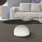 Tavolinë kafeje e rrumbullakët në qeramikë dhe metal prodhuar në Itali - Livigno Viadurini