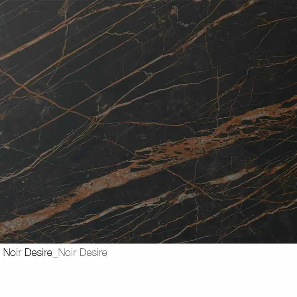 Tavolinë kafeje e rrumbullakët në qeramikë dhe metal prodhuar në Itali - Livigno Viadurini