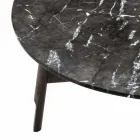 Tavolinë kafeje e rrumbullakët në dru mermeri dhe ahu prodhuar në Itali - Daniela Viadurini