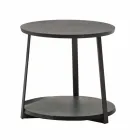 Tavolinë kafeje e rrumbullakët në MDF me strukturë metalike prodhuar në Itali - Aloe Viadurini