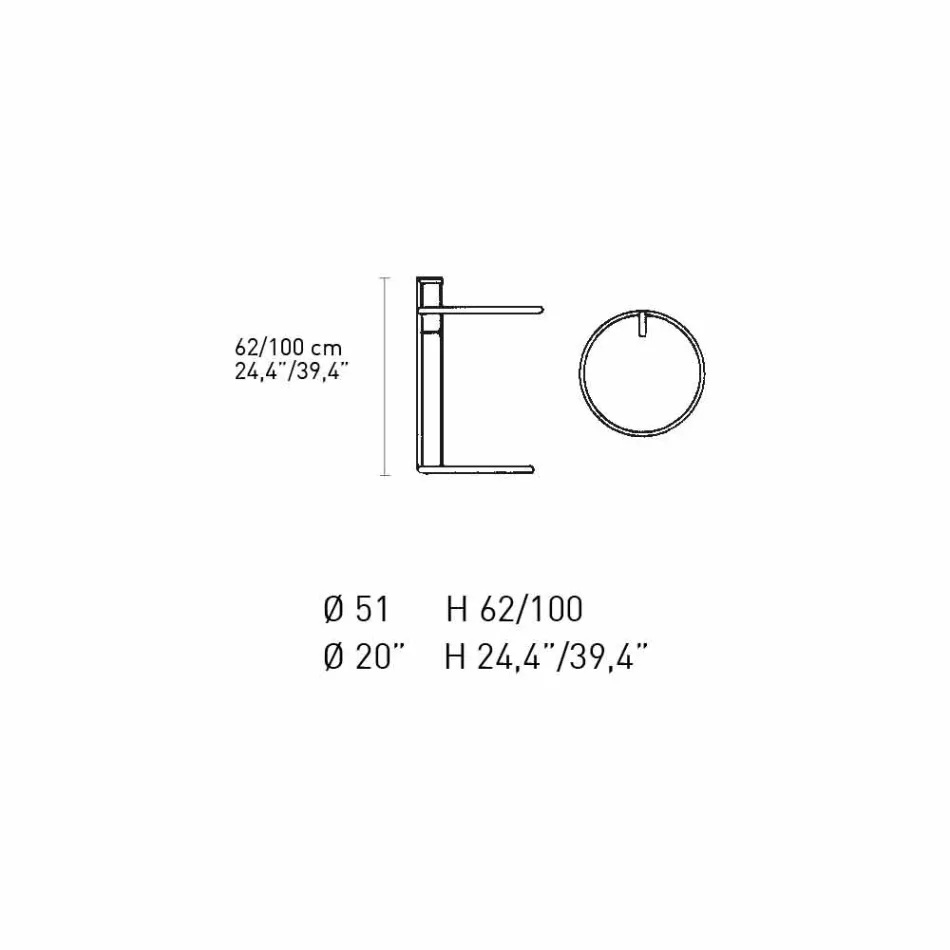 Tavolinë kafeje e rrumbullakët në qelq të zbutur dhe çelik të prodhuar në Itali - Lennon Viadurini