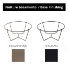 Tavolinë e rrumbullakët kafeje e prodhuar në enë guri dhe çeliku Prodhuar në Itali - Paini Viadurini