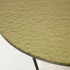 Tavolinë e rrumbullakët e kafesë e prodhuar në qelq dhe çelik Prodhuar në Itali - Paini Viadurini