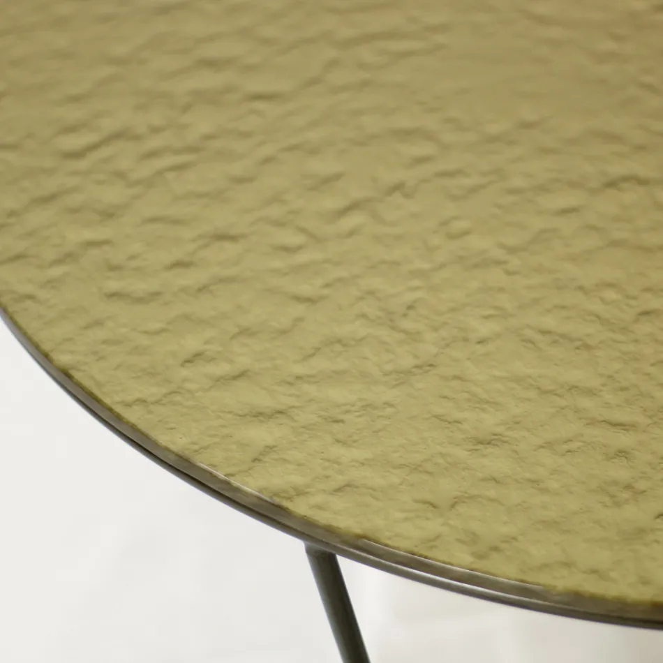 Tavolinë e rrumbullakët e kafesë e prodhuar në qelq dhe çelik Prodhuar në Itali - Paini Viadurini