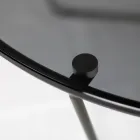 Tavolinë e rrumbullakët e kafesë e prodhuar në qelq dhe çelik Prodhuar në Itali - Paini Viadurini