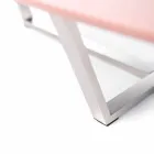 Tabela moderne e formuar e sallonit në Mdf dhe Chrome Metal - Pimpa Viadurini