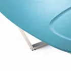 Tabela moderne e formuar e sallonit në Mdf dhe Chrome Metal - Pimpa Viadurini